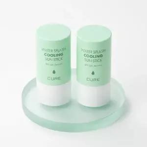 [4회연속] 김정문알로에 큐어 쿨링 선스틱 2입(23g + 23g) [얼음자차]