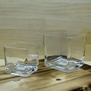 유리 화병 사각 8x8cm 예쁜화병 창틀화분