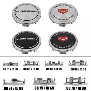 자동차휠캡 휠 센터 캡 61mm VOSSEN 엠블럼 65mm 68mm 커버 허브 69mm 74mm 75mm 76mm 자동차 림 타이어 액