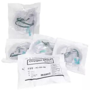 협성 호흡기용 성인용 산소마스크 산소공급 튜브 HC-OM-100 (5개입) - O2 Mask