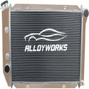 ALLOYWORKS 3열 코어 알루미늄 라디에이터 1971-1973년형 포드 머스탱 쿠거용 / 그랜 토리노/란체로/머큐리