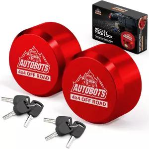AUTOBOTS 퍽 락 동일 키 트레일러 도어 2개 세트 중장비용 알루미늄 창고 컨테이너 트럭용 강화된 숨겨진