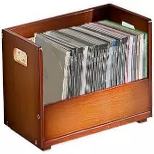 Kornnapa CD 홀더 나무 보관 랙 박스 DvD 정리함 전시용 영화 케이스 음악 카세트 테이프 선반 스탠드