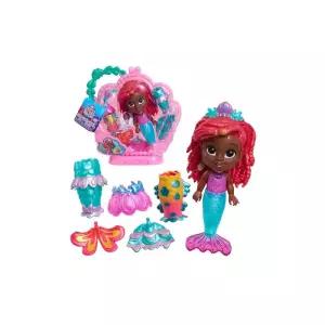 Just Play Disney Junior Pop Tails Ariel 7인치 인형 및 액세서리 9피스 3세용 어린이 장난감