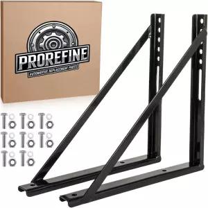 ProRefine 트럭 하부 박스 브래킷 18x18 툴 장착 키트 중량용 강철 스크류 스페이서 슬리브 포함 트레일러