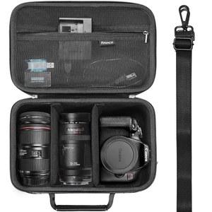 RAIACE 하드 카피잉 케이스는 EOS Rebel T7 / T100 T6 R100 R50 R5 R7 R8 카메라와 호환됩니다 케이블 카드 및 액세서리를 위한 대용량 카메라 가방입니다 검정색