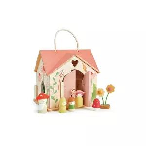 Tender Leaf Toys 부드러운 잎 장난감 - 로즈우드 코티지 어린이를 위한 아름다운 휴대용 나무 인형 집 3+
