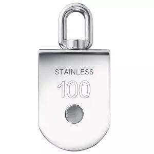 LANIAKEA M100 팅 싱글 풀리 롤러 로딩 3300Ibs 중장비용 스위블 로프 블록 스테인리스 스틸