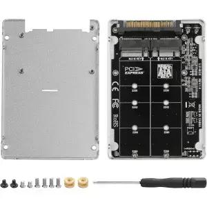 GINTOOYUN 2 in 1 콤보 M.2 NVME/NGFF to U.2(SFF-8639 어댑터 카드 PCI-E M 키)/M.2 SATA B 솔리드