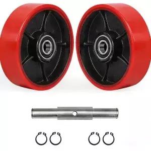 팔레트 잭 바퀴 20mm ID 베어링이 적용된 트럭 조향 지게차 캐스터 교체용 7 x 2 한 쌍
