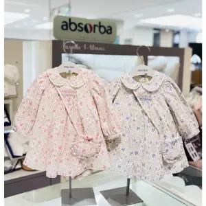 [백화점상품] 압소바 [압소바 26년S/S 아기백일돌조카쌍둥이선물]트라이 원피스+가방 2벌세트(A1125103AC)