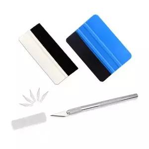 8Pcs 자동차 필름 랩 도구 키트 비닐 스크레이퍼 창 색조 차량 유리 보호 스퀴지 스티커 액세서리