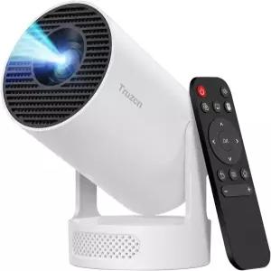 미니 프로젝터 휴대용 4K 지원 및 5W 스피커 WiFi 6 Bluetooth 5.4 180 회전 가능 자동 키스톤 수동 초점
