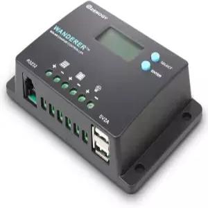 Renogy Wanderer 10A PWM 태양광 충전 컨트롤러 12/24V 패널용 50V PV 입력 AGM/Gel/Flooded 자동 Li 수동