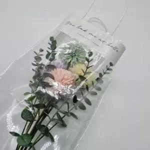 프로포즈 손잡이 비닐 꽃선물 꽃다발 포장지 중형 한송이