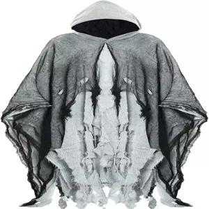 사신 의상 남녀용 회색 후드 망토 파티 소품 무서운 마법사 로브 중세 르네상스 공포 마녀 케이프 디자인