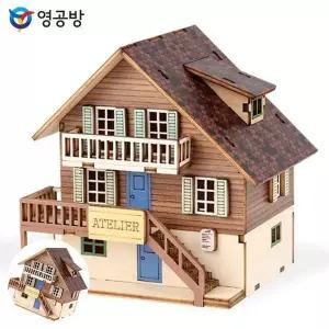 [제이큐]모형만들기재료 모형집 미니 카페 드 유럽 아뜰리에