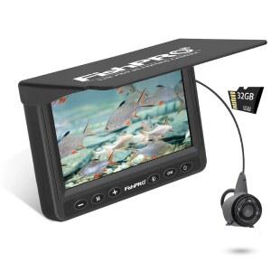 [FISHPRO 2026 업그레이드] 수중 낚시 카메라 4.3인치 - DVR 포함 32GB 저장공간 [2017년부터 검증됨] 얼음 1000 TVL 65피트 자석 릴 IR USB-C 5000MAH 배터리 휴대용 어군 탐지기 포함