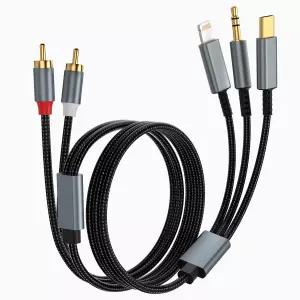 라이트닝 to RCA 케이블 3-in-1 USB 2 오디오