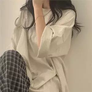 [하프클럽/]박시핏 여성 오버핏 티셔츠 빅사이즈 루즈핏 반팔 데일리 라운