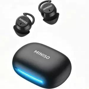 MINISO MS217 수면용 이어버드 노이즈 감소 기능이 있는 블루투스 6.0 헤드폰 실시간 AI 번역 지원 165개