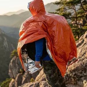 판초우의 캠핑 하이킹 일회용 비상 비옷 성인 우비 등산 낚시