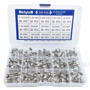 FAST-BLOW GLASS FUSE ASSORTMENT 5 X 20MM 300 PCS 15 VALUES 250V | 0.1A / 0.25A 0.5A 1A 1.5A 2A 3A 4A 5A 8A 10A 12A 15A 20
