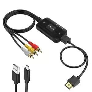 RCA to HDMI 컨버터 복합 어댑터 수컷 AV 지원 1080P PAL/NTSC 호환 PS one STB Xbox VHS VCR Blue-Ray DVD