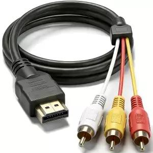 HDMI to RCA 컨버터 1080P AV 어댑터 케이블 DVD 플레이어용 신형 기기에서 구형 CRT TV로