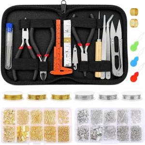 주얼리 제작 키트 플라이어 비딩 크래프트 와이어가 된 수리 도구 점핑 링 DIY 목걸이·팔찌 및 제작용