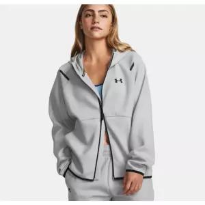 언더아머 UNDER ARMOUR 1379842 011 그레이 여성 UA 언스타퍼블 플리스 풀 집 루즈핏 후드집업 트레이닝복