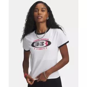 언더아머 UNDER ARMOUR 6010960-100 여성 UA 링거 GRX 반팔티 여자 여름 라운드 반팔 티셔츠 캐주얼 탑