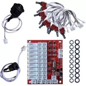 OrcaDollar 시계 와인더 회로 기판 5V 5기어 모드 1-18 모터 PCB 컨트롤러 파워 스위치 및 DC 입력이