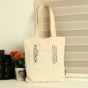 MONOLOOK 에코백 캔버스 백 숄더 가방 면 천 데일리 패션 무지 보조 캐쥬얼