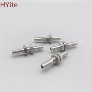 4mm 6mm 8mm 10mm 호스 바브 벌크헤드 304 스테인레스 스틸 가시 튜브 파이프 피팅 커플러 커넥터 어댑터