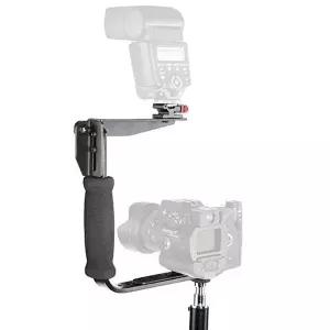 [셀러허브 가전]카메라 L자형 핫슈 핸드그립 브라켓 LED 조명 플래시 (9400108)