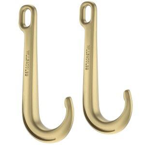 AODESTINY 2PCS 15인치 중량용 견인용 J 후크 노란색 아연 도금 견인 70등급 운송 체인용 클레비스 5400LBS 용량 중량 하중