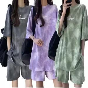 반팔 휴양지 세트 패턴 나염 트레이닝복 반바지 여름
