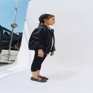 ZARA 페이크 레더 봄버 재킷 - 블랙 5854/586/800 532167