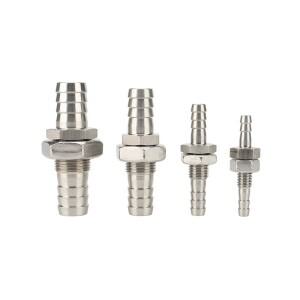 4mm 6mm 8mm 10mm 호스 바브 벌크헤드 304 스테인레스 스틸 가시 튜브 파이프 피팅 커플러 커넥터 어댑터