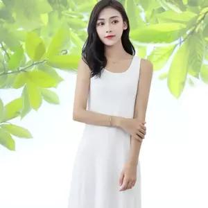 나시 프릴 원피스 모달 미디 스커트 드레스 꾸안꾸 홈 원마일웨어 s-7B018
