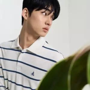 빈폴 멘 텍스처 칼라넥 스트라이프 긴소매 티셔츠 아이보리 BC6241C550 5946655