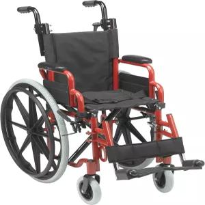 드라이브에서 영감을 받은 WB1200-2GFR 왈라비 소아용 휠체어 (접이식 책상 팔걸이 포함) 소방차 레드