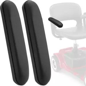 YIBEICO 2개입 헤비 듀티 풀 길이 패딩 암레스트 Vive Wheel 모빌리티 스쿠터용 교체용 팔 지지대 부품