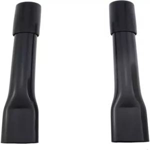 ZHYOHEN 2PCS 블랙 핸들 익스텐더 8.6인치 고무 그립 스테인리스 스틸 휠체어 브레이크 보조