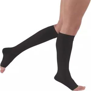 JOBST 릴 무릎 하이 그래디언트 컴프레션 양말 15-20mmHg - 편안한 남녀 공용 디자인 오픈 토 블랙 작은