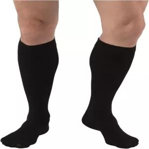 JOBST 릴 무릎 하이 그라데이션 압박 양말 20-30mmHg - 편안한 남녀 공용 디자인 클로즈드 토 블랙 라지 풀