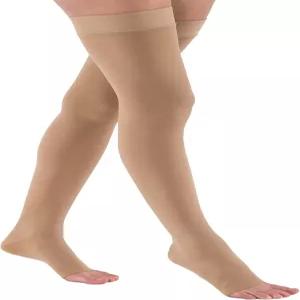 JOBST 릴 실리콘 밴드 오픈 토 베이지 미디엄 20-30mmHg 허벅지 고압축 스타킹