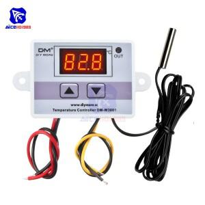Diymore-디지털 LED 온도 조절기 W3001/W3002/W3003 AC 220V DC 24V/12V 10A 10K NTC 센서 프로브 포함