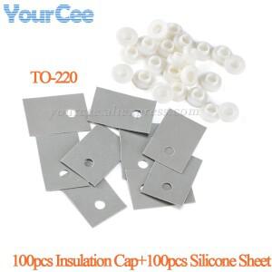 500pcs/100pcs TO-220 절연 실리콘 패드 시트 스트립 방열판 심 TO 220 트랜지스터 플라스틱 와셔